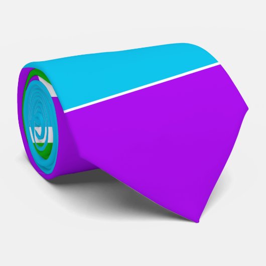 Neon Sherbet Stripes Krawatte (Gerollt)