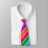 Neon Sherbet Stripes Neck Tie Krawatte (Gebunden)