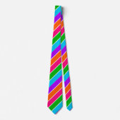 Neon Sherbet Stripes Neck Tie Krawatte (Vorderseite)