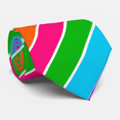 Neon Sherbet Stripes Neck Tie Krawatte (Gerollt)