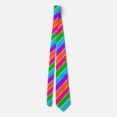 Neon Sherbet Stripes Neck Tie Krawatte (Rückseite)
