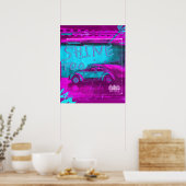 Neon Shimmer Car Poster - "Shine to Bright" (Küche)