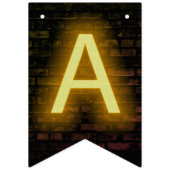 Neon Sign auf Brick für 65. Geburtstag Wimpelkette (Dritte Fahne)