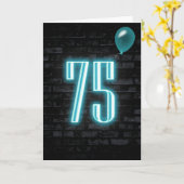 Neon Sign auf Brick Karte (Gelbe Blume)