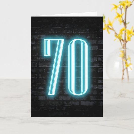 Neon Sign auf Brick Karte (Gelbe Blume)