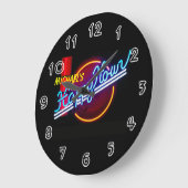 Neon Sign Bar Große Wanduhr (Winkel)