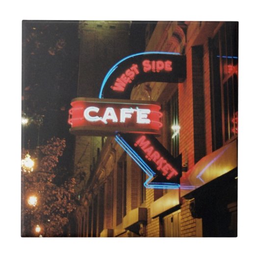 Neon Sign (Cleveland) Tile Fliese (Vorderseite)