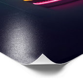 Neon Sign Cocktail Hour Couple aus dem Mittelalter Fotodruck (Ecke)