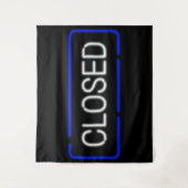 Neon Sign geschlossen Wandteppich (Vorderseite)