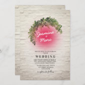 Neon Sign Inspiriert Hochzeit Einladung (Vorne/Hinten)