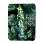 Neon Sign Modern Tropical Save the Date Magnet (Vertikal)