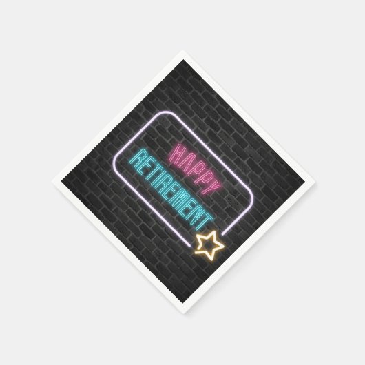 Neon Sign on Bridge Wall Napkins Serviette (Ecke)