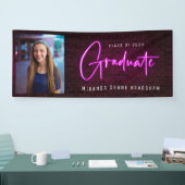 Neon Sign Pink Graduate Foto Banner (Messe)