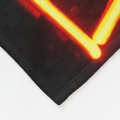 Neon Sign Print Bar Mancave Fleece Blanket (Ecke)