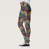 Neon Sign Rainbow Pride Pattern Leggings (Links)