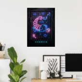 Neon Sign Scorpio Poster (Heimbüro)