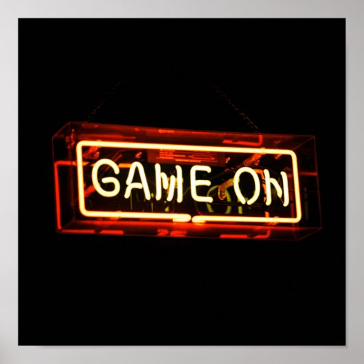 Neon Sign Sports Gaming Gamer Poster (Vorne)