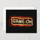 Neon Sign Sports Gaming Gamer Postkarte (Vorne/Hinten)
