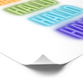 Neon Sign Style Hallo Wiederholung Regenbogen Druc Fotodruck (Ecke)