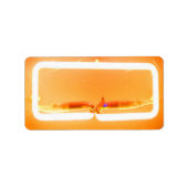 NEON SIGNS Bat Bar Mitzvah Drucken Sie Ihre eigene Adressaufkleber (Vorne)