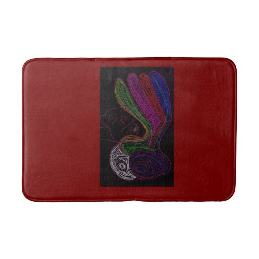 Neon Silhouette Badematte (Vorderseite)