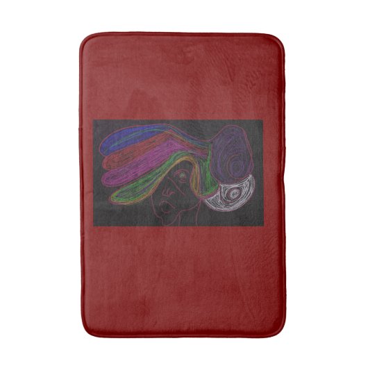 Neon Silhouette Badematte (Vorderseite Vertikal)