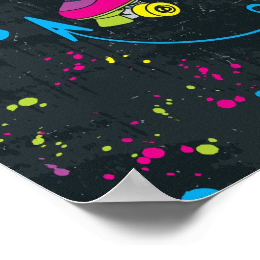Neon Skate Party Poster (Ecke)