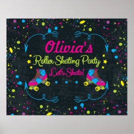 Neon Skate Party Poster
