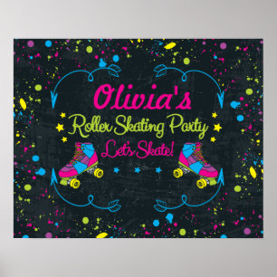 Neon Skate Party Poster