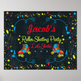 Neon Skate Party Poster