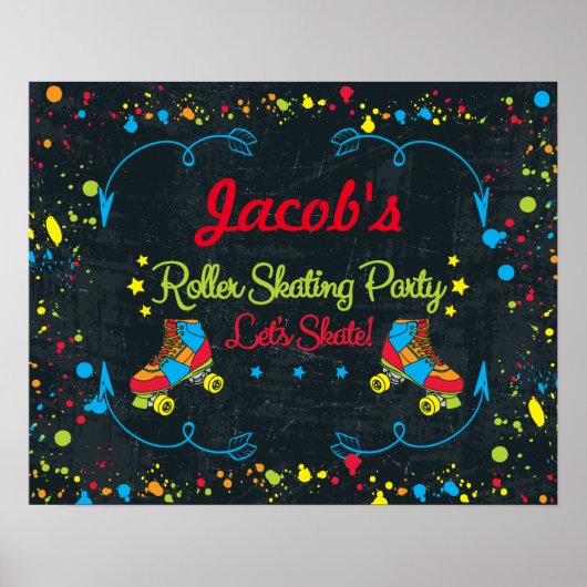 Neon Skate Party Poster (Vorne)