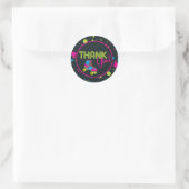Neon Skate Party Vielen Dank Stickers (Tasche)