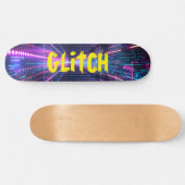 NEON Skateboard mit GLITCH (Horizontal)