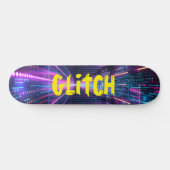 NEON Skateboard mit GLITCH (Horizontal)