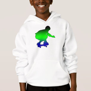 Neon Skateboarder Jungs Hoodie