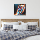 Neon Skateboarder Leinwanddruck (Insitu (Schlafzimmer))