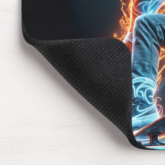 Neon Skateboarder Mousepad (Ecke)