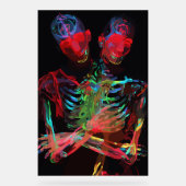 Neon Skeleton Embrace Kunstfusion Acrylschild (Vorderseite)