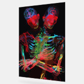 Neon Skeleton Embrace Kunstfusion Acrylschild (Winkel)
