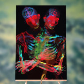 Neon Skeleton Embrace Kunstfusion Acrylschild (Neutral)