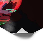 Neon Skeleton Embrace Kunstfusion Poster (Ecke)