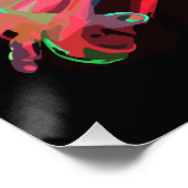 Neon Skeleton Embrace Kunstfusion Poster (Ecke)