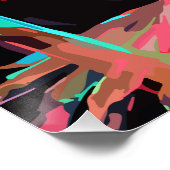 Neon Skeleton Embrace Kunstfusion Poster (Ecke)
