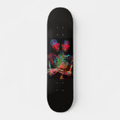 Neon Skeleton Embrace Kunstfusion Skateboard (Vorne)