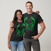 Neon Skeleton Green Spooky Hand Drawn T-Shirt (Unisex)