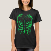 Neon Skeleton Green Spooky Hand Drawn T-Shirt (Vorderseite)