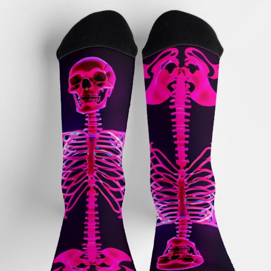 Neon Skeleton Socks Socken (Oben)