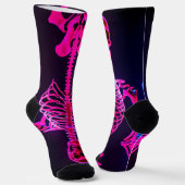 Neon Skeleton Socks Socken (Gewinkelt)