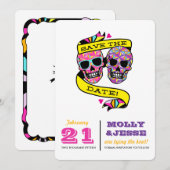 Neon Skeletons Save the Date (Vorne/Hinten)