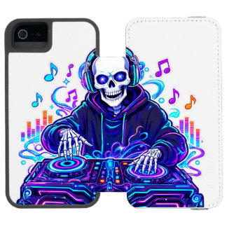Neon-Skelett-Design für Musikliebhaber Incipio Watson™ iPhone 5 Geldbörsen Hülle